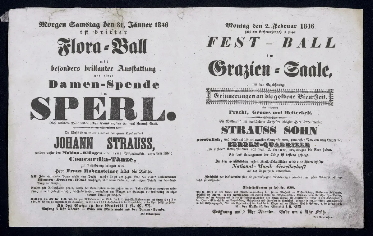 Dritter Flora-Ball [...] im Sperl, Fest-Ball im Grazien-Saale
