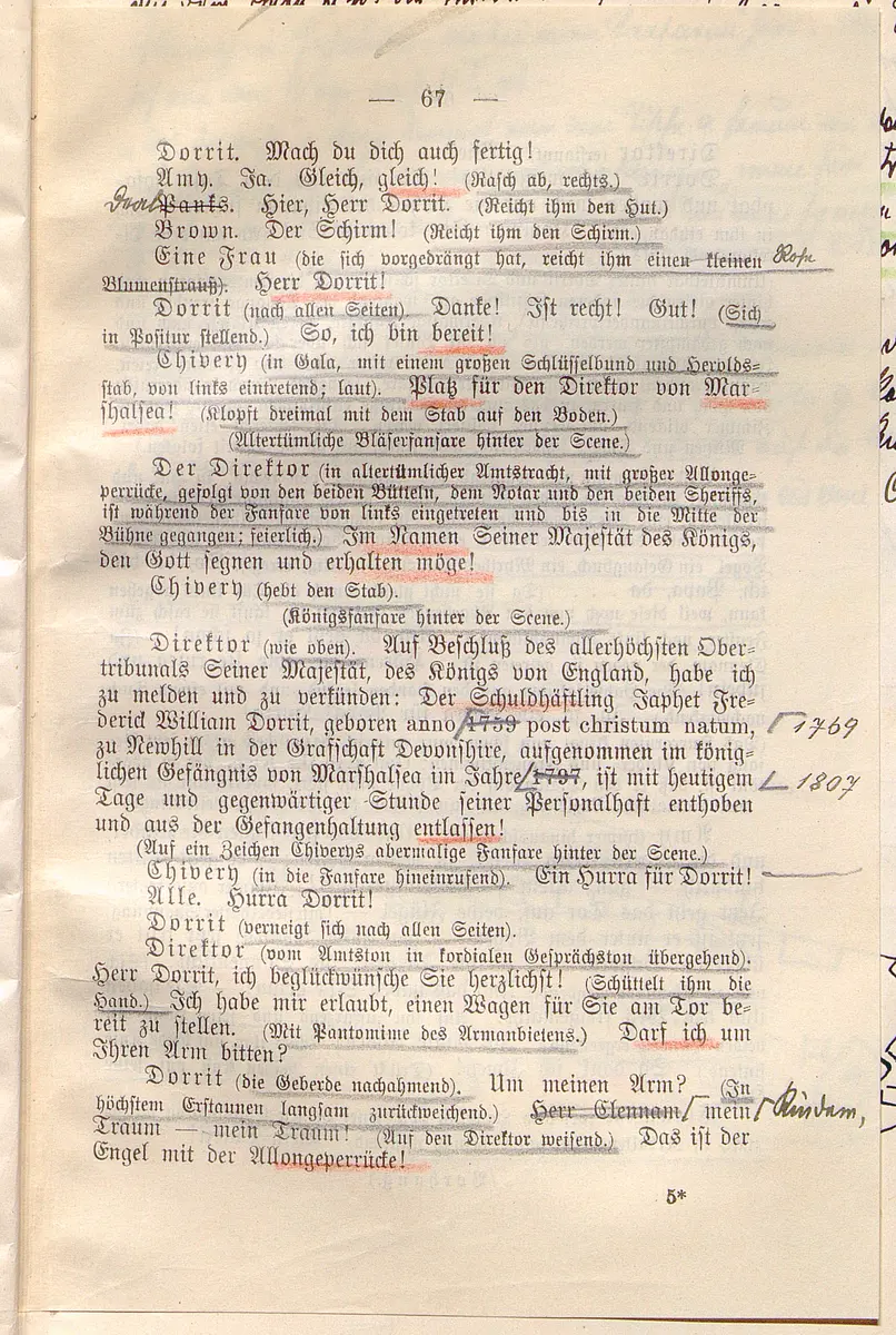 Klein Dorrit. Lustspiel in drei Akten