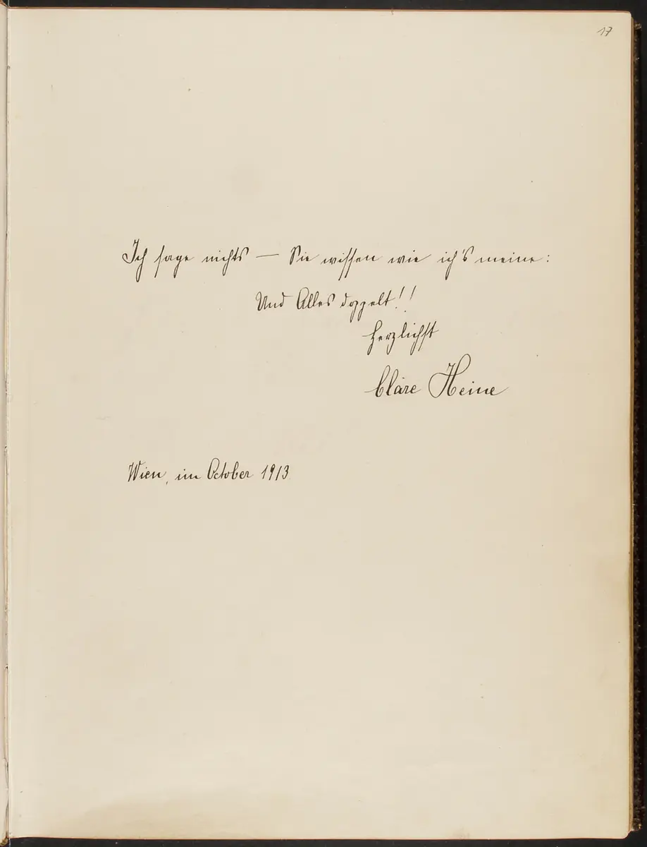 Gästebuch. Atelier Franz-Xaver Setzer, Wien