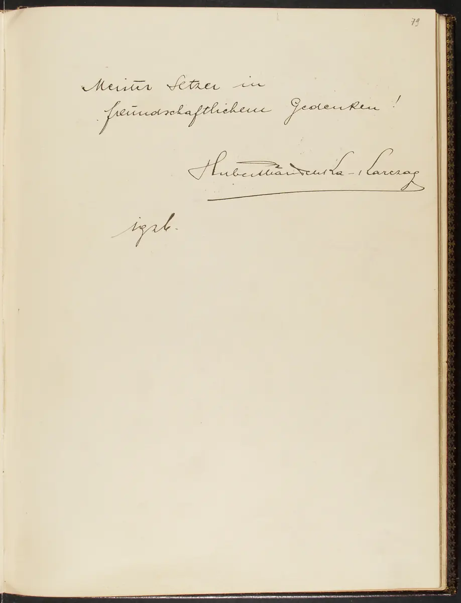 Gästebuch. Atelier Franz-Xaver Setzer, Wien