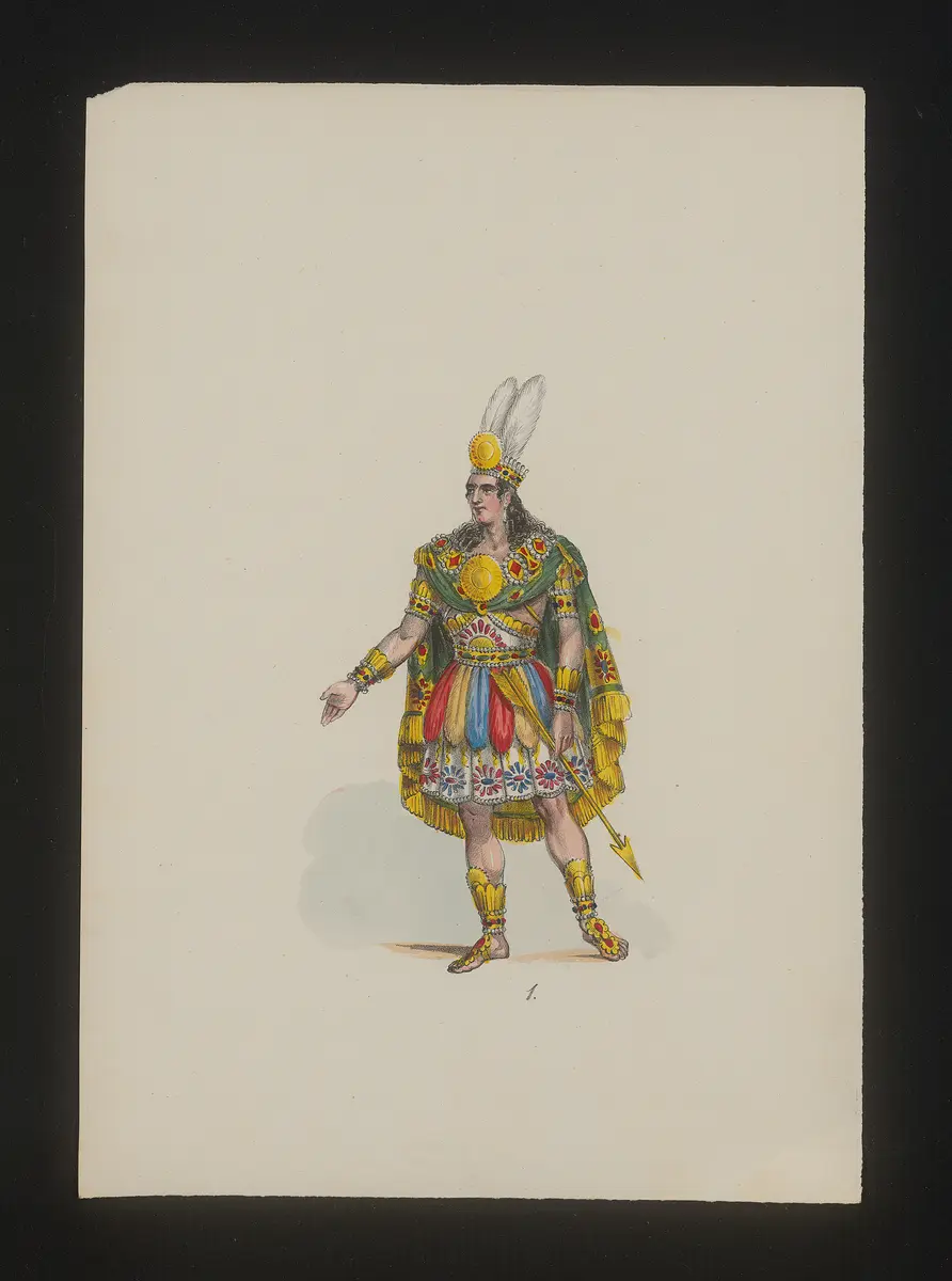 Die Spanier in Peru, Titel der Serie: Neue Costume-Sammlung verschiedener Zeiten und Nationen