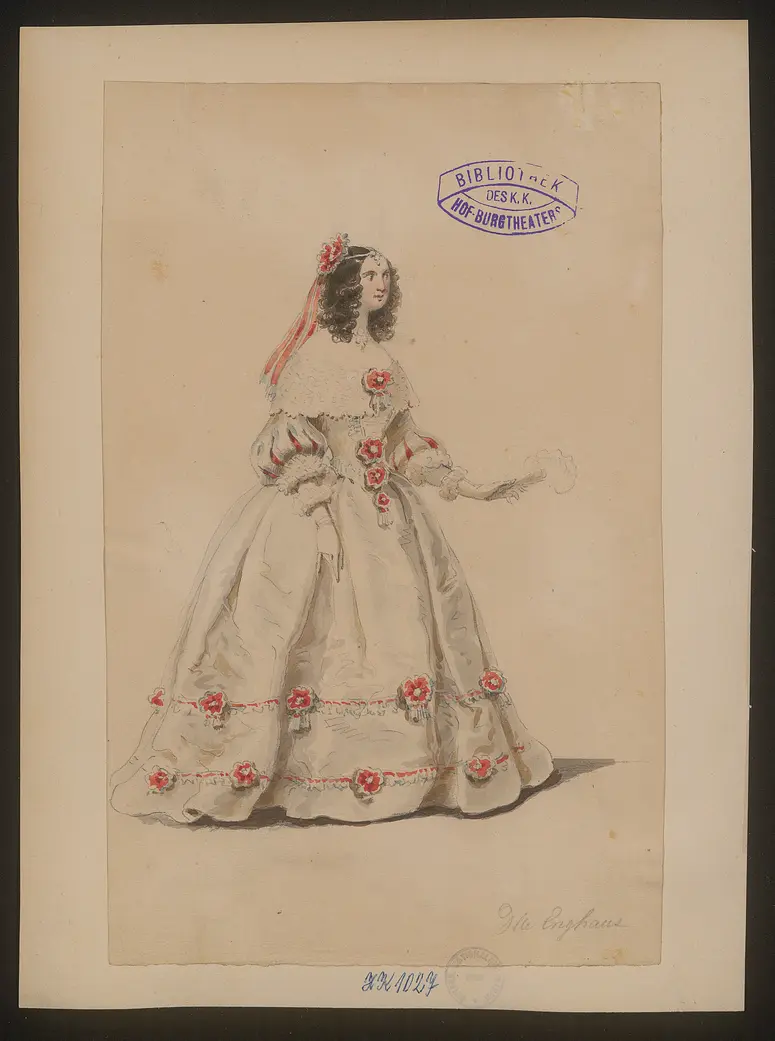 Ein deutscher Krieger, Titel der Serie: Figurinen des k.k. Hof-Burgtheaters