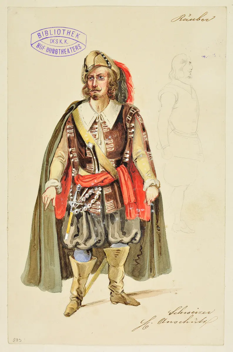 Die Räuber, Titel der Serie: Figurinen des k.k. Hof-Burgtheaters