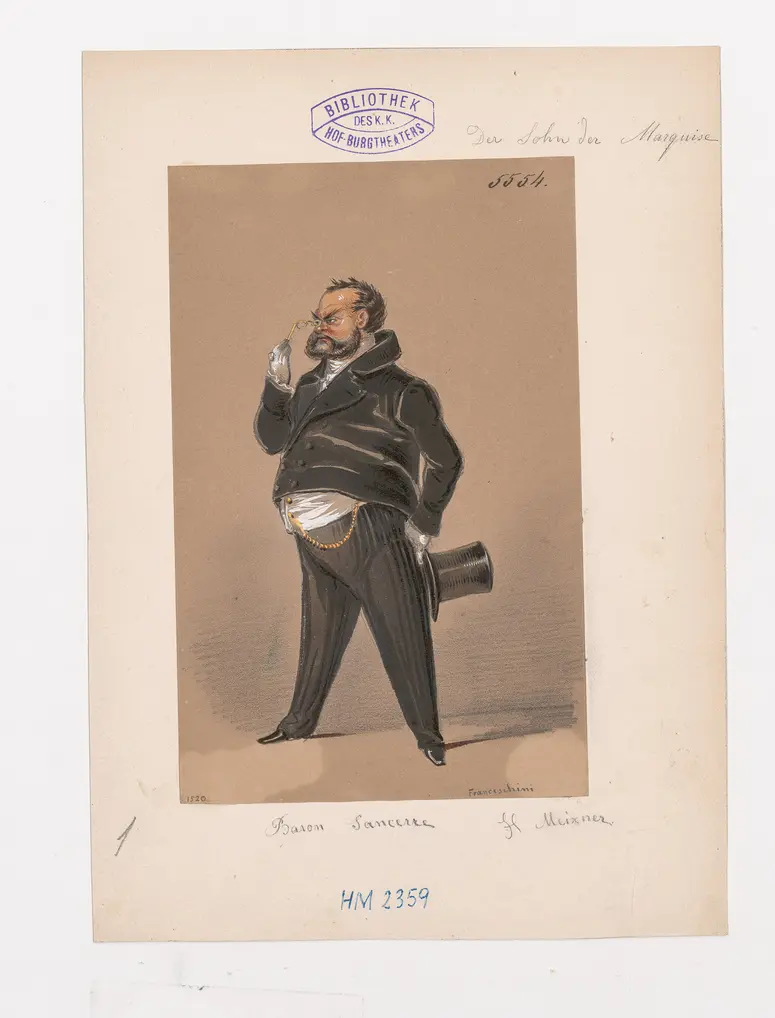 Der Sohn der Marquise, Titel der Serie: Figurinen des k.k. Hof-Burgtheaters