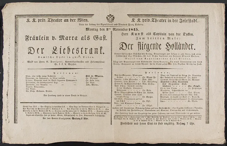 Der Liebestrank, Der fliegende Holländer