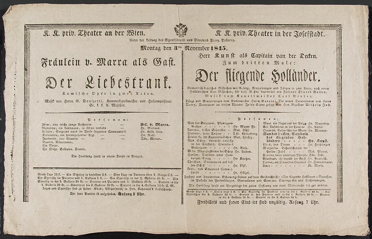 Der Liebestrank, Der fliegende Holländer