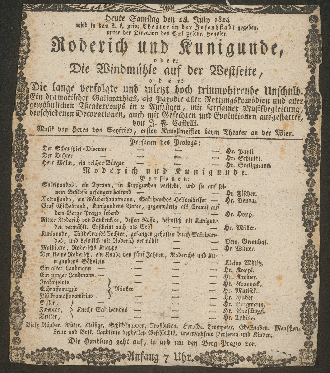Roderich und Kunigunde oder Die Windmühle auf der Westseite oder Die lang verfolgte und zuletzt doch triumphirende Unschuld