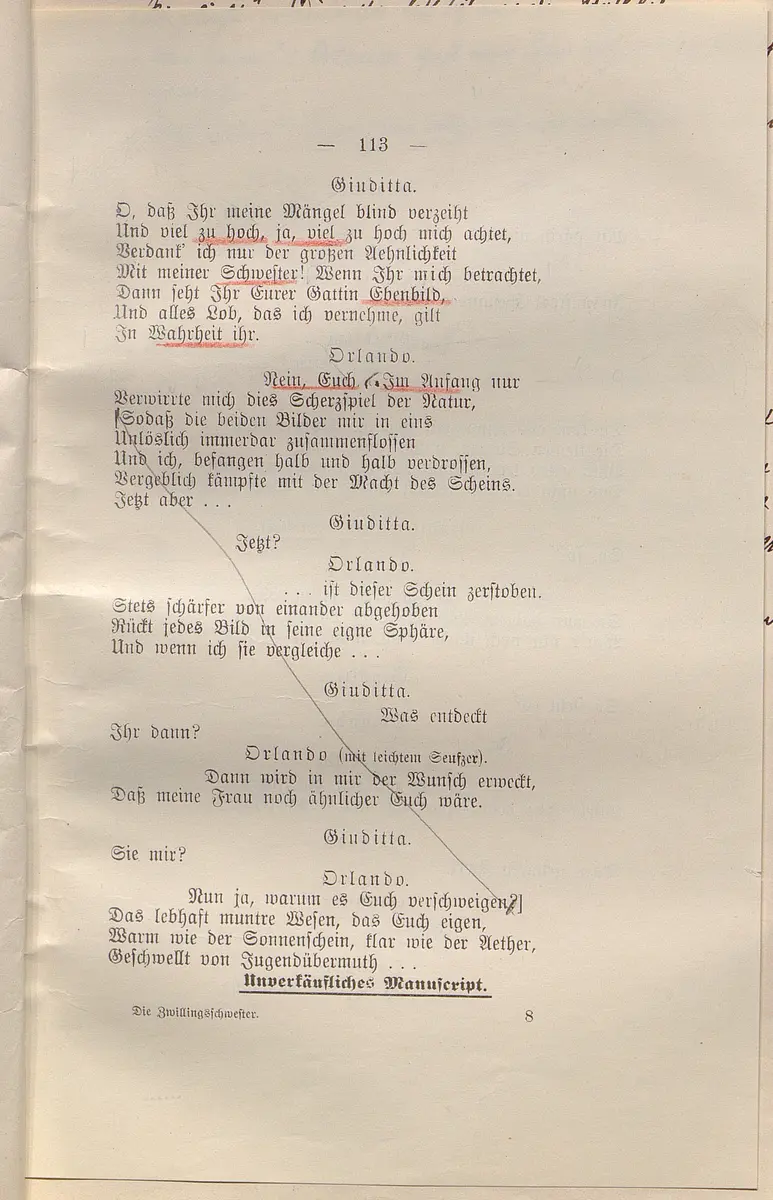 Die Zwillingsschwester.