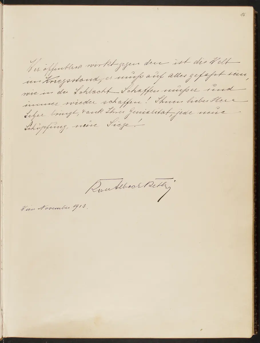 Gästebuch. Atelier Franz-Xaver Setzer, Wien