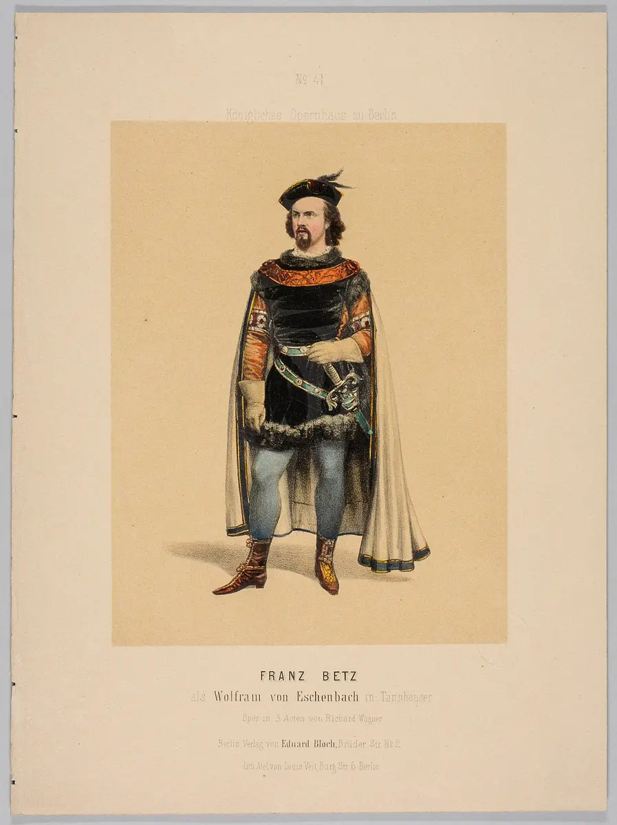 Franz Betz, Verweis auf Stücktitel: Tannhäuser, Titel der Serie: Eduard Bloch's Album der Bühnen-Costüm