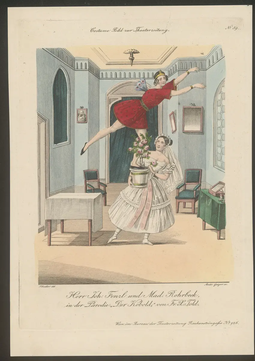 Der Kobold, Titel der Serie: Costume-Bild, Name der Zeitschrift: Wiener Theaterzeitung