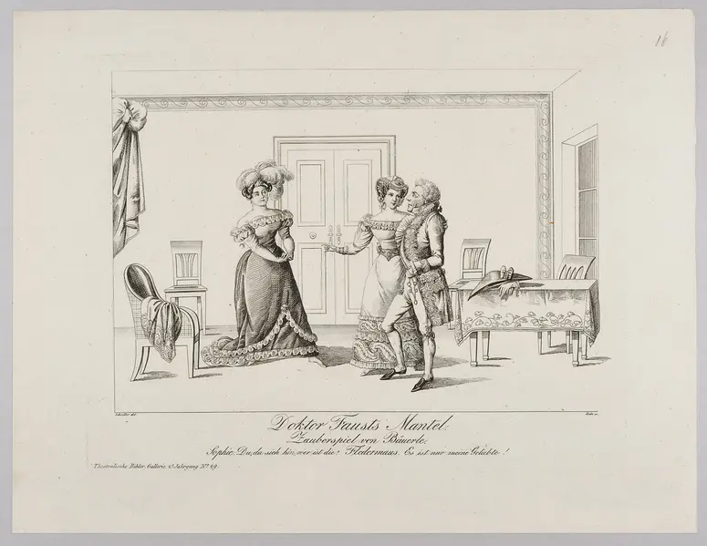 Doktor Fausts Mantel, Titel der Serie: Gallerie drolliger Scenen, Name der Zeitschrift: Wiener Theaterzeitung