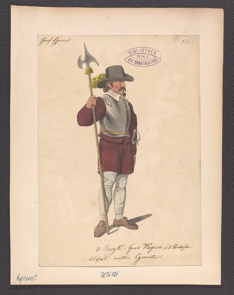 Egmont, Titel der Serie: Figurinen des k.k. Hof-Burgtheaters