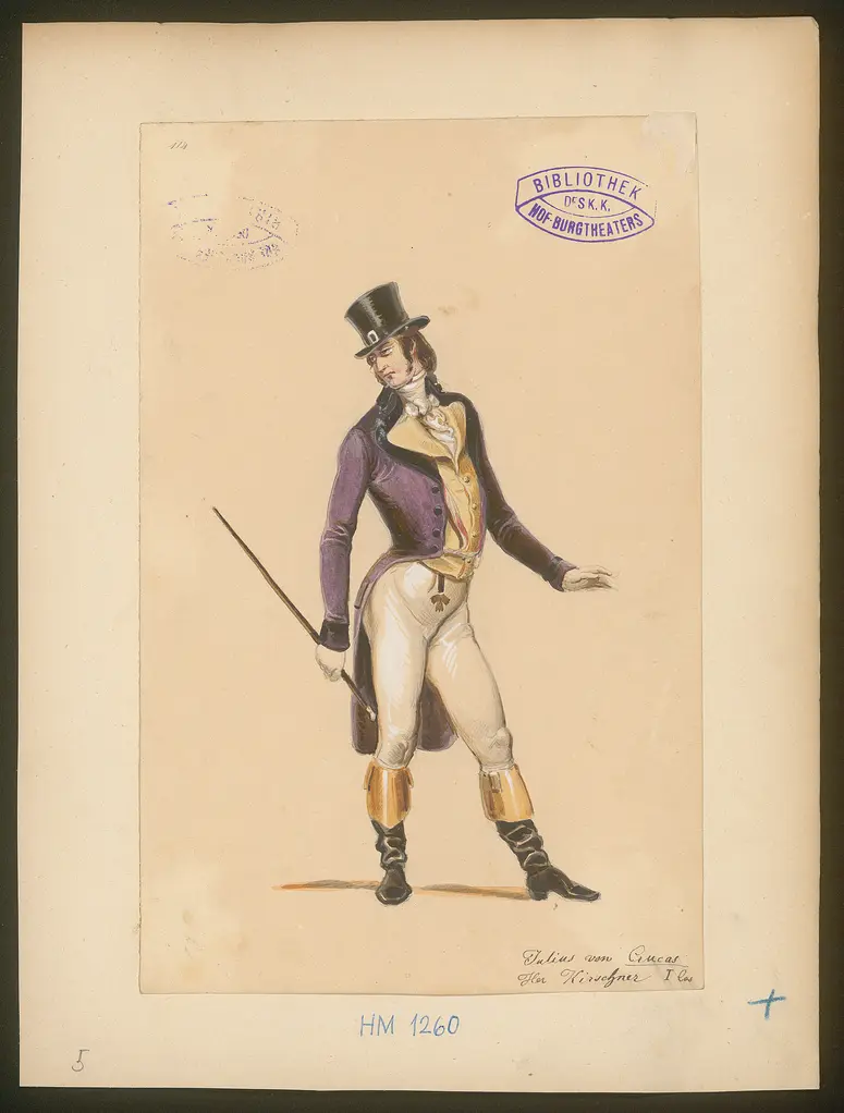 Michel Perrin, der Spion wider Willen, Titel der Serie: Figurinen des k.k. Hof-Burgtheaters