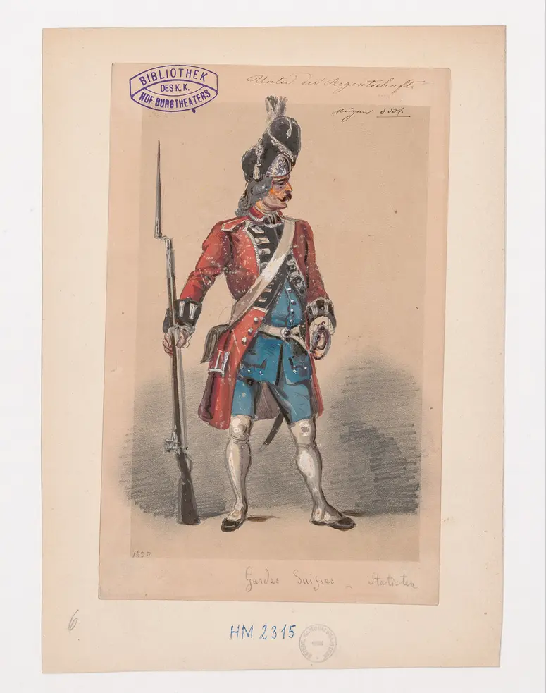 Unter der Regentschaft, Titel der Serie: Figurinen des k.k. Hof-Burgtheaters