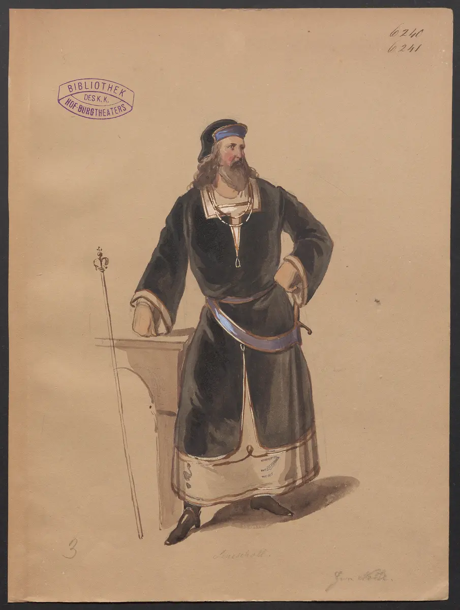 Tristan, Titel der Serie: Figurinen des k.k. Hof-Burgtheaters