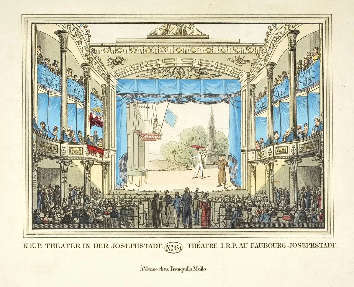 Wien, Theater in der Josefstadt, Titel in Vorlageform: K.K.P. Theater in der Josephstadt / No. 61 / Théatre I.R.P. au Faubourg Josephstadt
