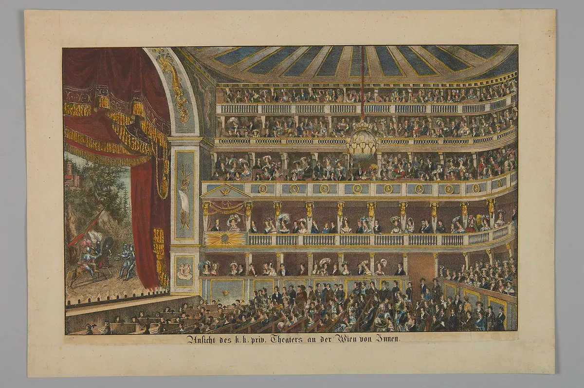 Wien, Theater an der Wien, Titel in Vorlageform: Ansicht des k.k. privat. Theaters an der Wien von Innen
