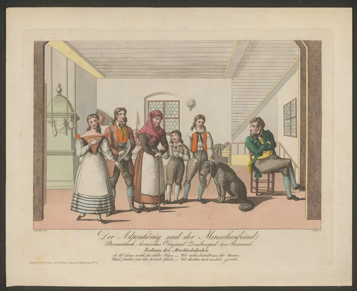 Der Alpenkönig und der Menschenfeind, Titel der Serie: Theatralische Bilder-Gallerie, Name der Zeitschrift: Wiener Theaterzeitung