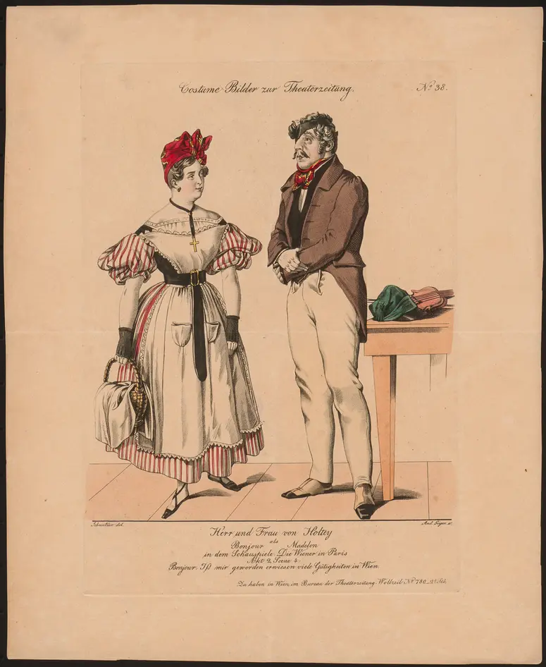 Die Wiener in Paris, Titel der Serie: Costume-Bild, Name der Zeitschrift: Wiener Theaterzeitung