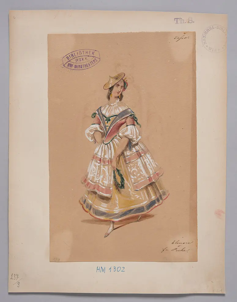 Torquato Tasso, Titel der Serie: Figurinen des k.k. Hof-Burgtheaters