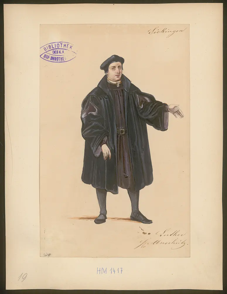 Franz von Sickingen, Titel der Serie: Figurinen des k.k. Hof-Burgtheaters
