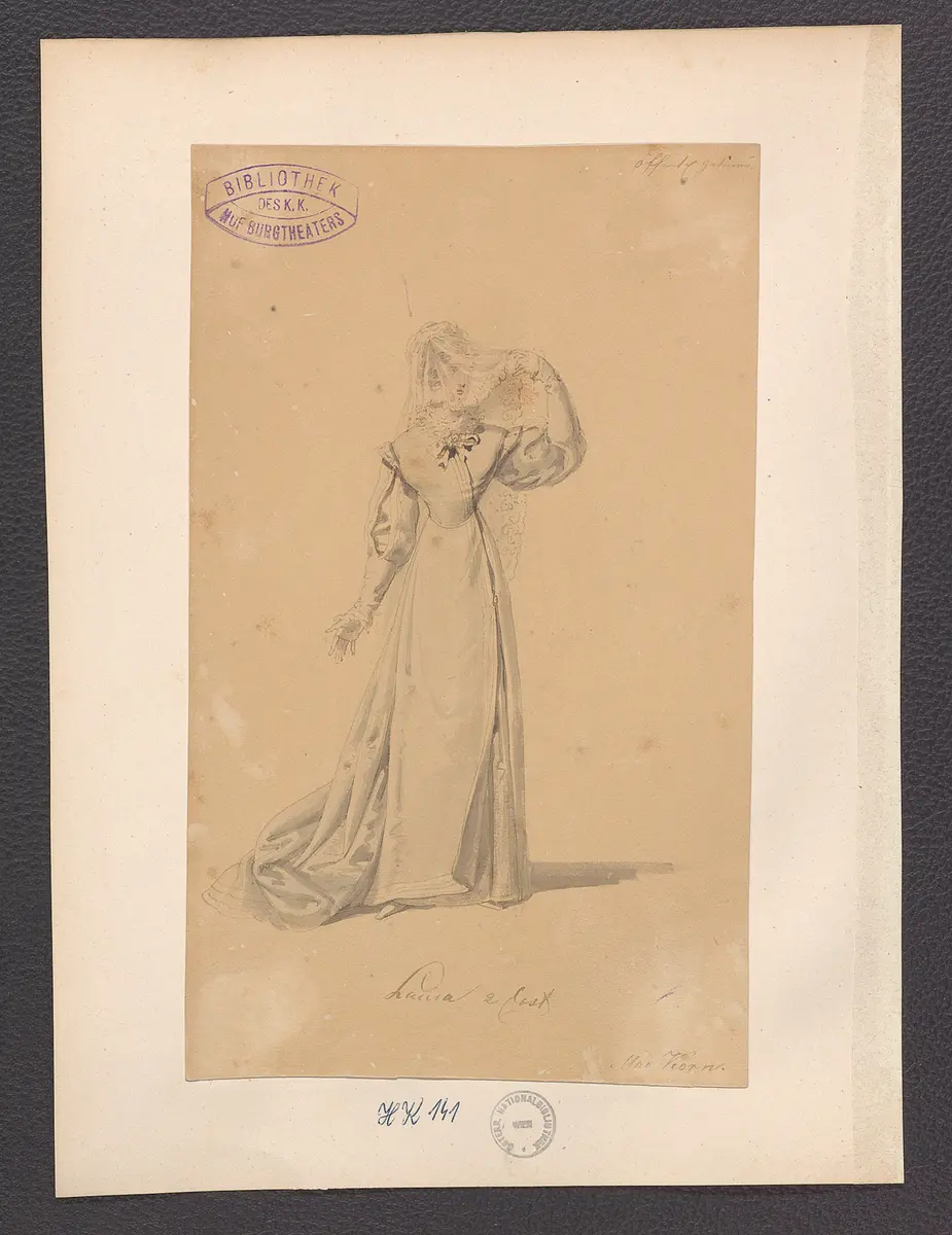 Das öffentliche Geheimnis, Alternativtitel: Das laute Geheimnis, Originaltitel: El secreto a voces, Titel der Serie: Figurinen des k.k. Hof-Burgtheaters