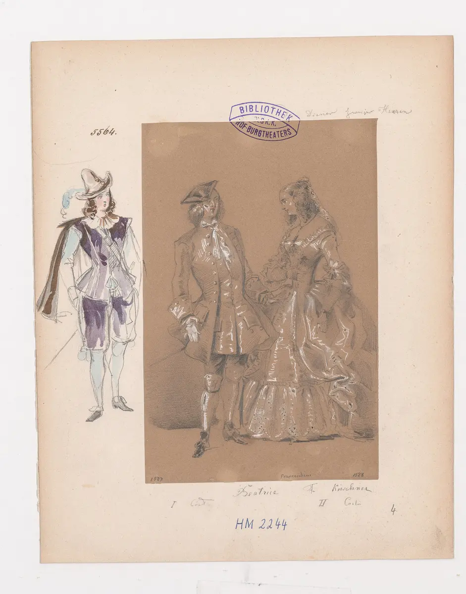 Der Diener zweier Herren, Originaltitel: Il servitore di due padroni, Titel der Serie: Figurinen des k.k. Hof-Burgtheaters