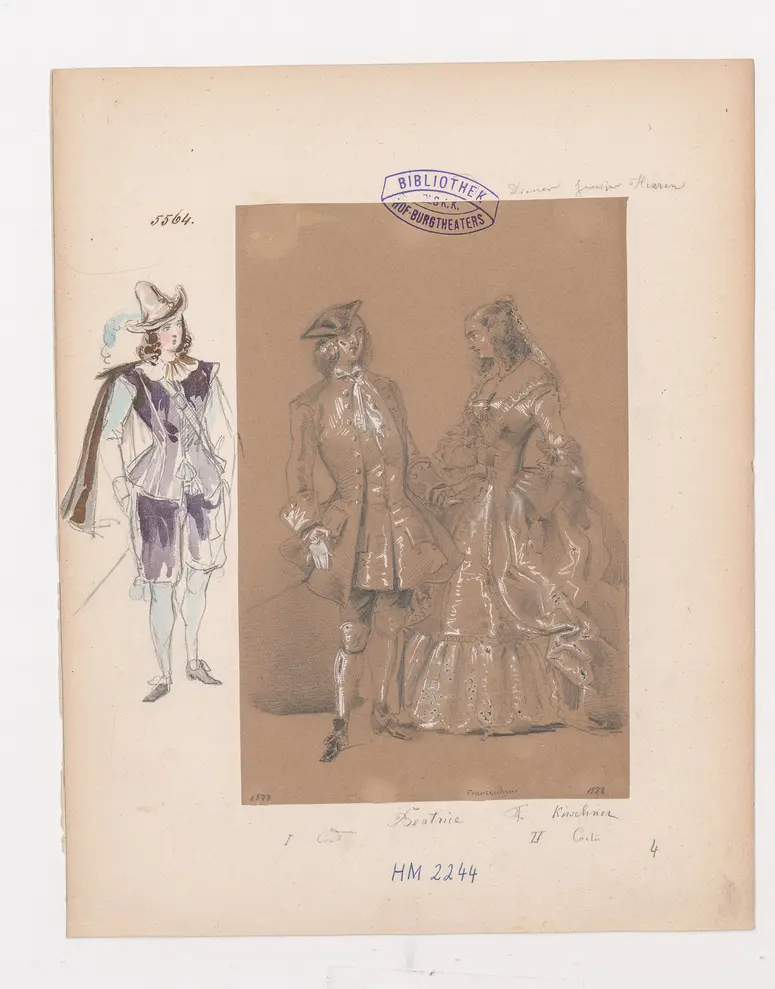 Der Diener zweier Herren, Originaltitel: Il servitore di due padroni, Titel der Serie: Figurinen des k.k. Hof-Burgtheaters