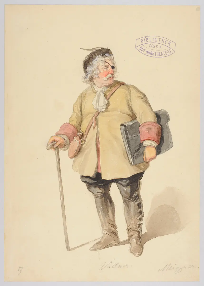 Am Tage von Oudenaarde, Alternativtitel: Am Tage von Oudenarde, Titel der Serie: Figurinen des k.k. Hof-Burgtheaters