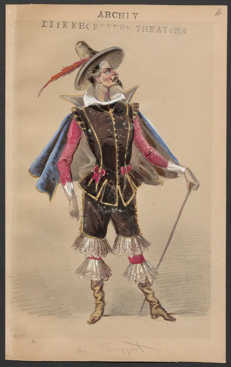 Die Gauklerin, Titel der Serie: Figurinen des k.k. Hofoperntheaters