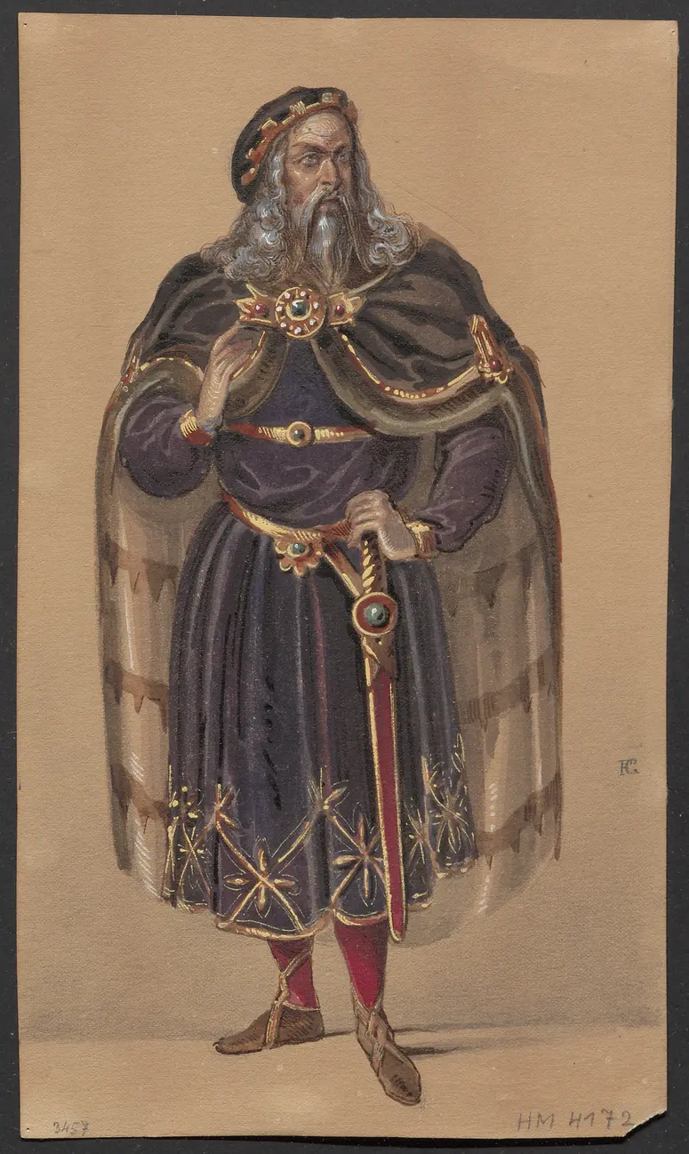 Aroldo, Titel der Serie: Figurinen des k.k. Hofoperntheaters