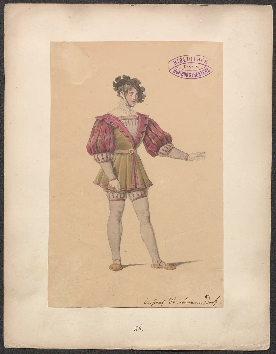 Ohne Titel, Titel der Serie: Figurinen des k.k. Hof-Burgtheaters