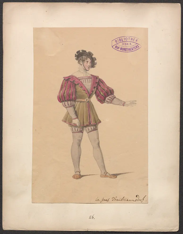 Ohne Titel, Titel der Serie: Figurinen des k.k. Hof-Burgtheaters