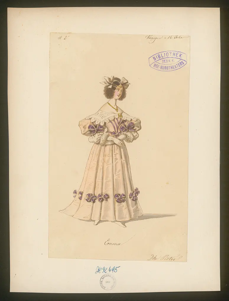 Die Königin von sechzehn Jahren, Originaltitel: Christine ou la Reine de seize ans, Titel der Serie: Figurinen des k.k. Hof-Burgtheaters