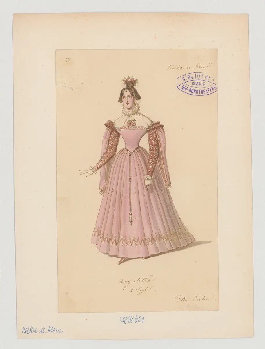 Kerker und Krone, Titel der Serie: Figurinen des k.k. Hof-Burgtheaters