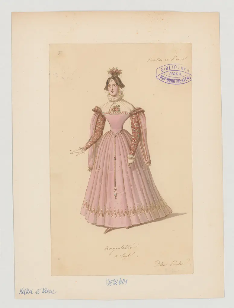 Kerker und Krone, Titel der Serie: Figurinen des k.k. Hof-Burgtheaters