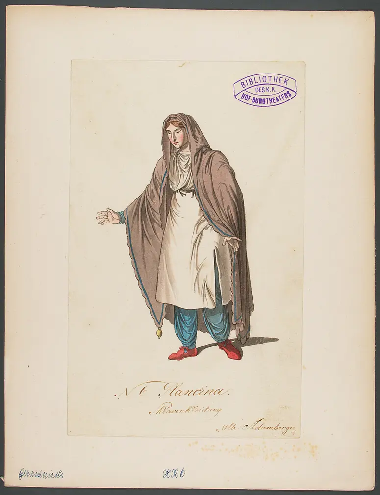 Germanicus, Titel der Serie: Figurinen des k.k. Hof-Burgtheaters
