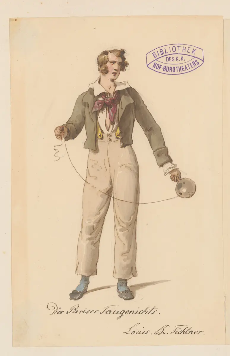 Der Pariser Taugenichts, Originaltitel: Le gamin de Paris, Titel der Serie: Figurinen des k.k. Hof-Burgtheaters