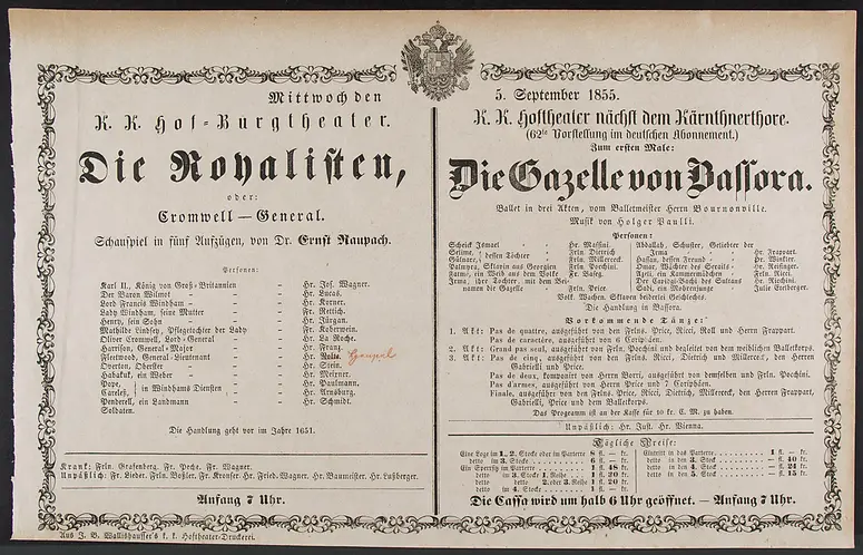 Die Gazelle von Bassora, Die Royalisten