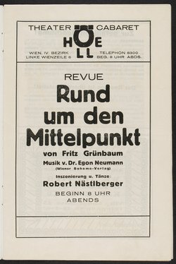 Rund um den Mittelpunkt, Theater und Kabarett Hölle