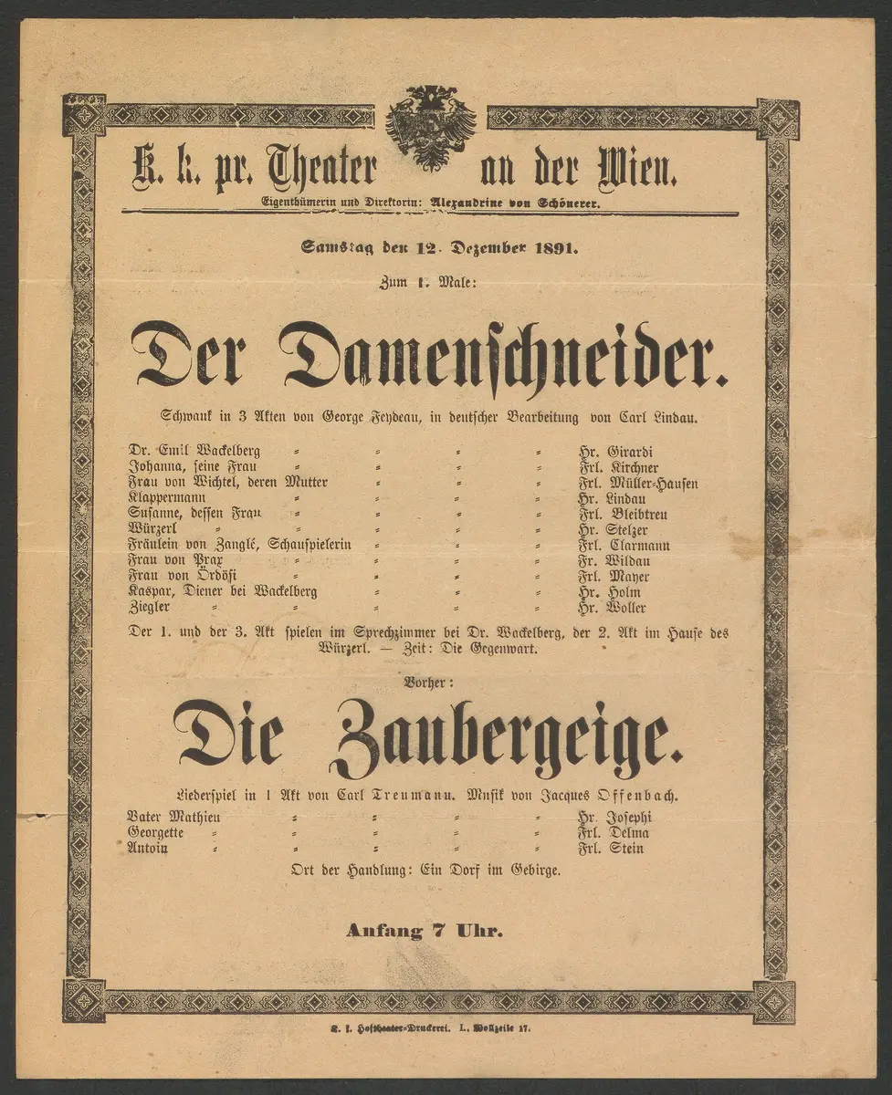 Der Damenschneider, Die Zaubergeige