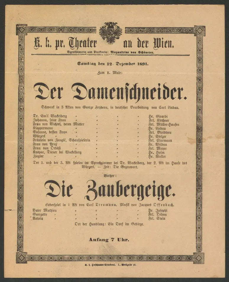 Der Damenschneider, Die Zaubergeige