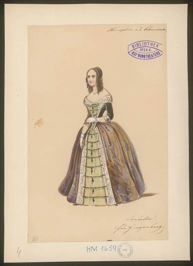 Der Hauptmann von der Scharwache, Titel der Serie: Figurinen des k.k. Hof-Burgtheaters