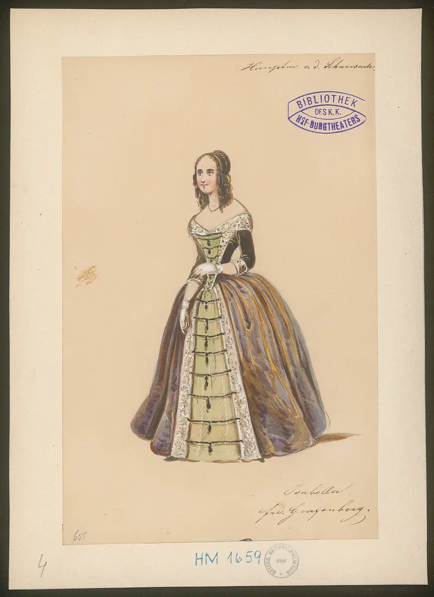 Der Hauptmann von der Scharwache, Titel der Serie: Figurinen des k.k. Hof-Burgtheaters