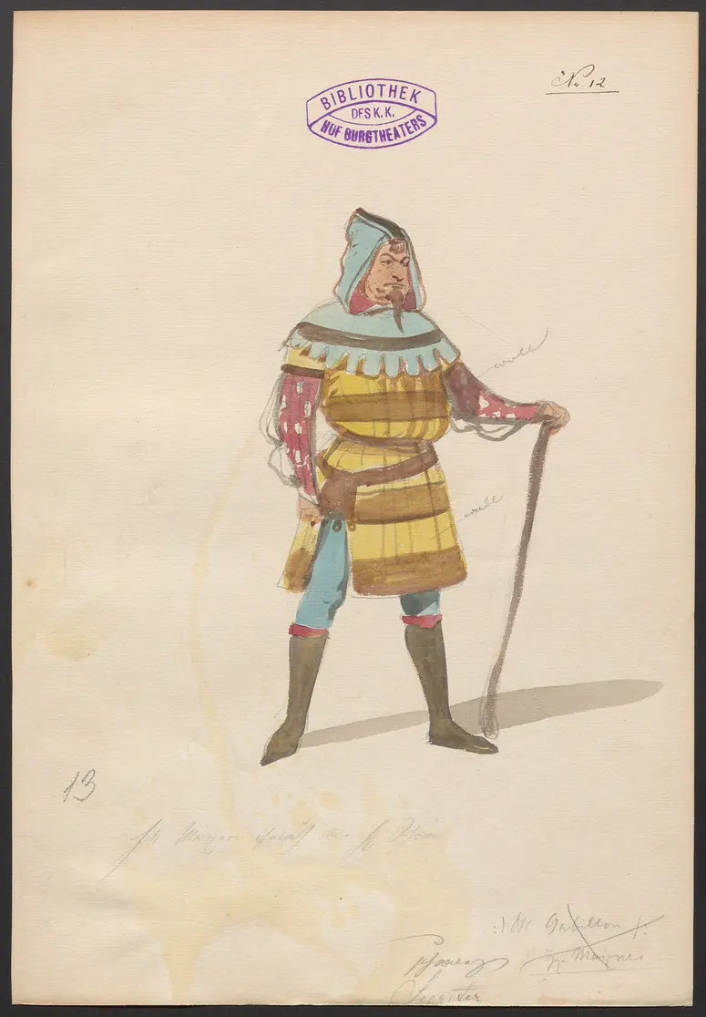 Lady Gloster, Titel der Serie: Figurinen des k.k. Hof-Burgtheaters