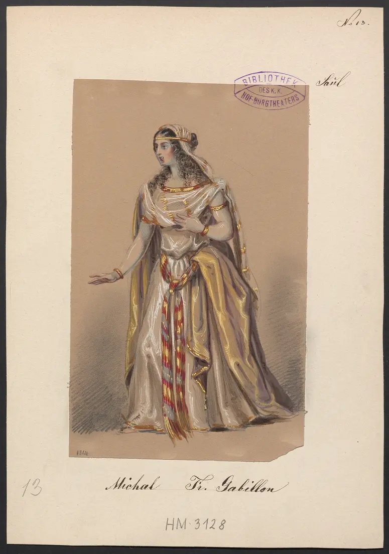 Saul, Titel der Serie: Figurinen des k.k. Hof-Burgtheaters