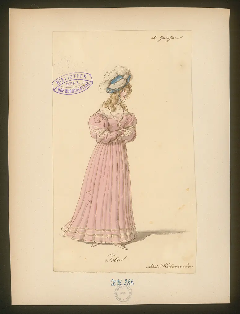 Der Erbvertrag, Titel der Serie: Figurinen des k.k. Hof-Burgtheaters