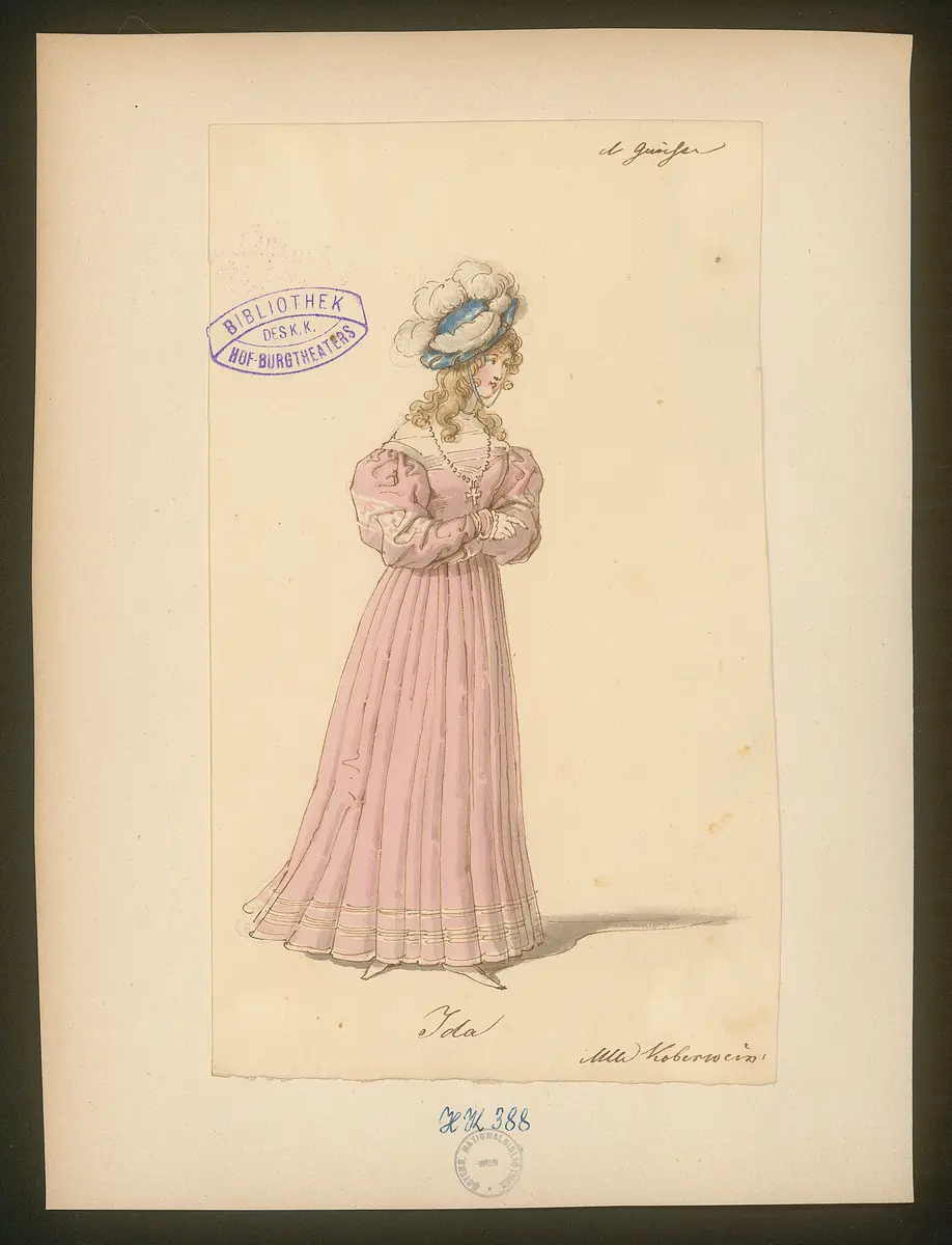 Der Erbvertrag, Titel der Serie: Figurinen des k.k. Hof-Burgtheaters