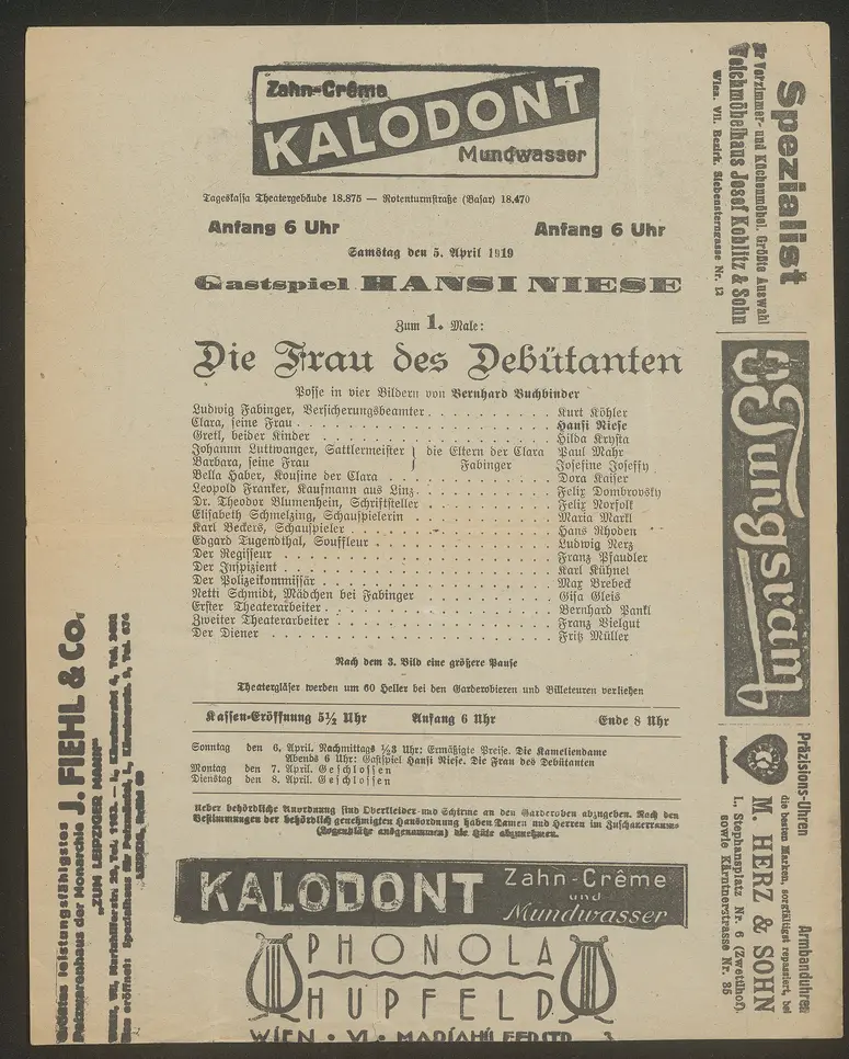 Die Frau des Debütanten